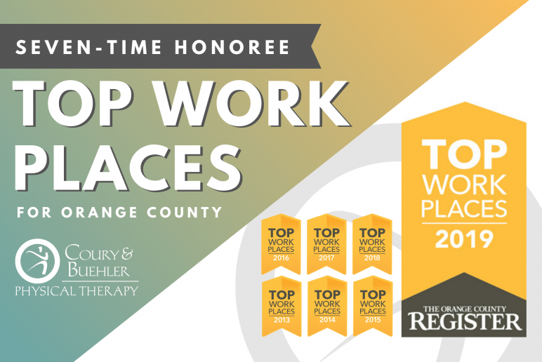 TOP WORKPLACES AWARD 2019 FOR COURY & BUEHLER PHYSICAL THERAPY