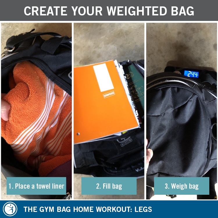 Gym Bag Home Workout – Legs